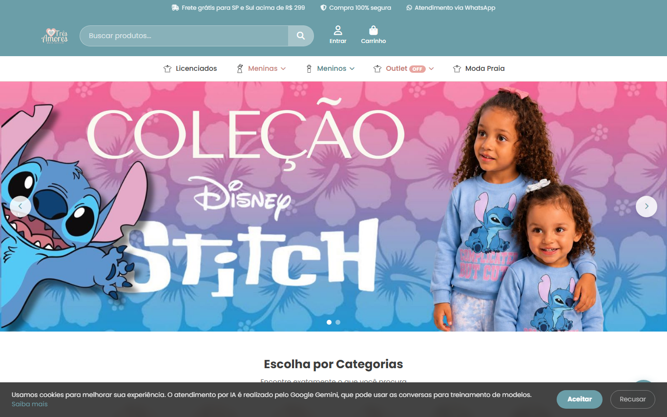 Loja Maya Commerce em produção